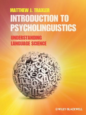 cover image of Introduction to Psycholinguistics